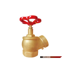 2" FXF brass stop valve fire safety valve 300PSI red painted iron handwheel valve for fire protection